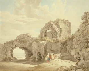 Ruinerna av Pevensey Castle